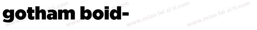gotham boid字体转换